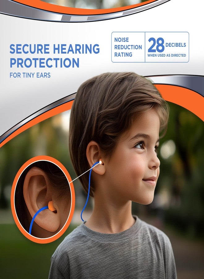 HEAROS Just for Kids Foam Ear Plugs, NRR 28, 3 Pairs, X-Small, Corded Hearing Protection (0005) - Image 3